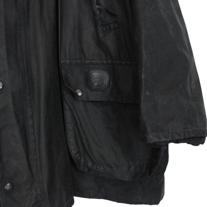 Vintage 90s Burberry Navy Blue Wax Jacket