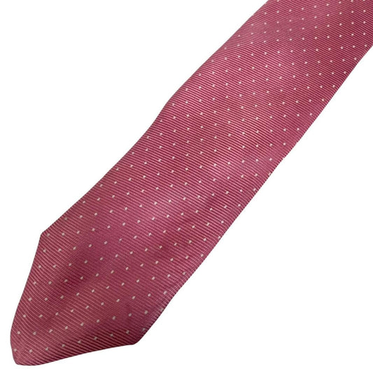 Vintage Polo Ralph Lauren Pink and White Polkadot Silk Tie
