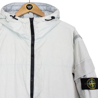 Stone Island AW 2022 Pale Blue Garment Dyed Crinkle Reps R-NY Down Puffer Jacket