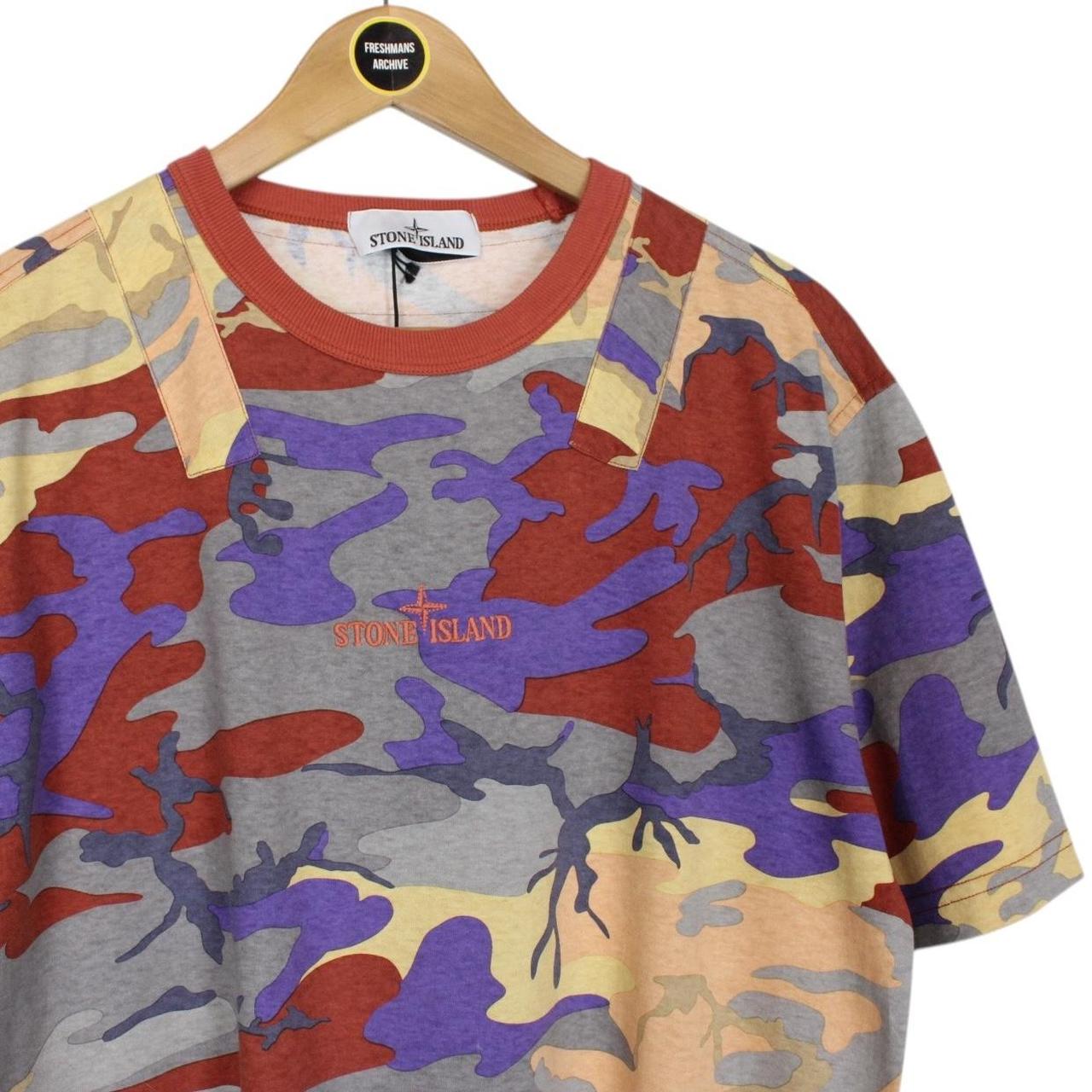 Stone Island AW 2022 Multicoloured Heritage Camo Short Sleeve T-Shirt