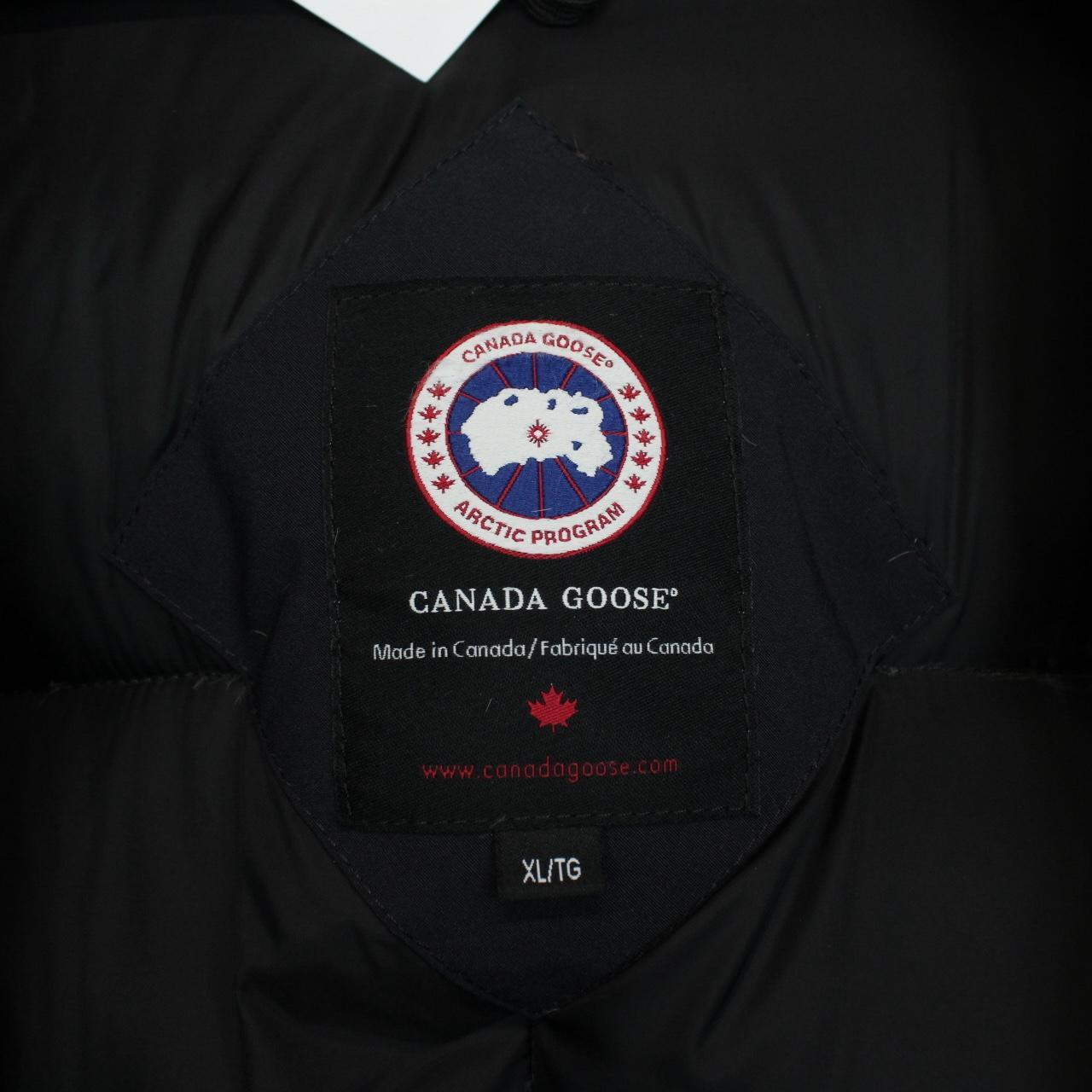 Canada Goose Navy Blue Expedition Parka Down Jacket with Fur Trim