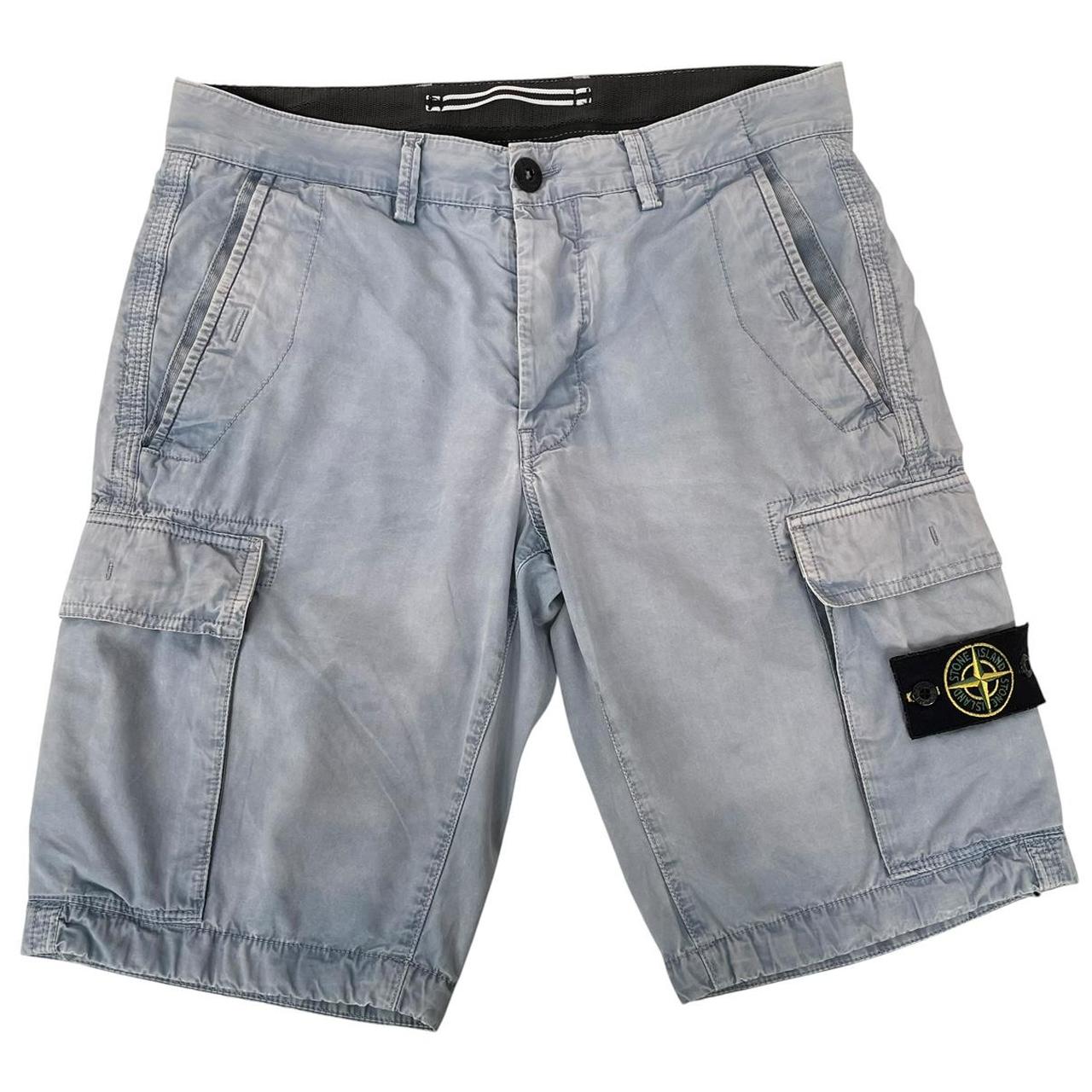 Stone Island SS 2014 Blue Bermuda Cotton Cargo Shorts