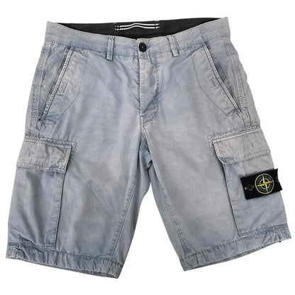 Stone Island SS 2014 Blue Bermuda Cotton Cargo Shorts