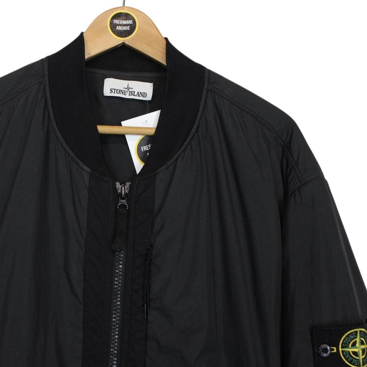 Stone Island AW 2016 Black Garment Dyed Crinkle Reps NY Bomber Jacket