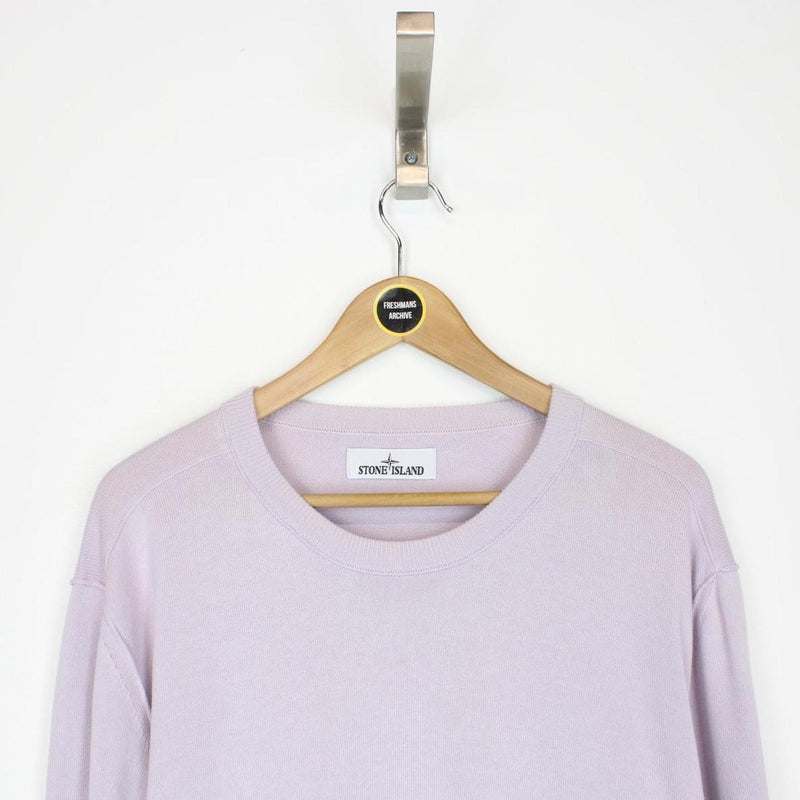 Stone Island SS 2022 Lilac Purple Knit Sweatshirt Jumper