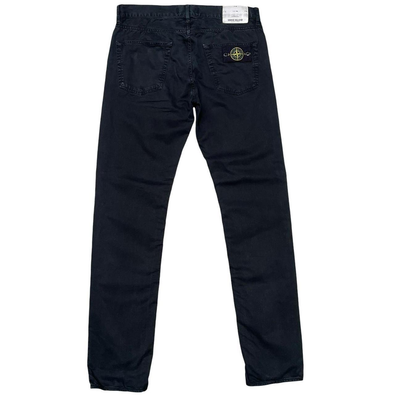 Stone Island SS 2017 Black Slim Fit Cotton Trousers