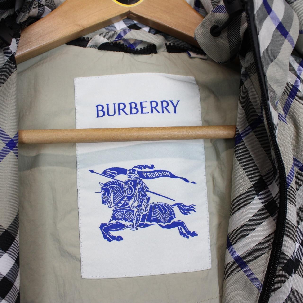 Burberry Grey Full Zip Nova Check Hooded Jacket