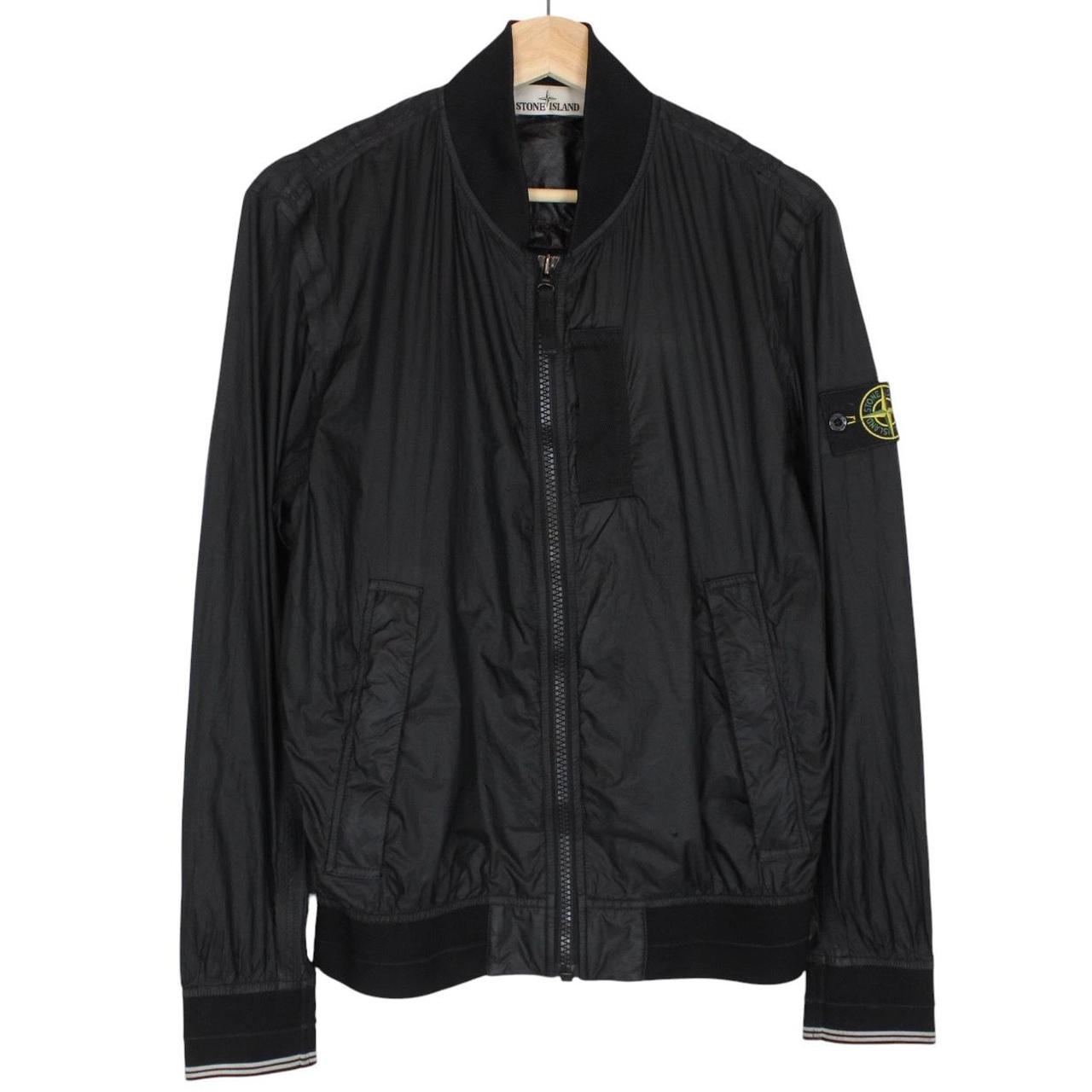 Stone Island SS 2015 Black Full Zip Nylon Bomber Jacket