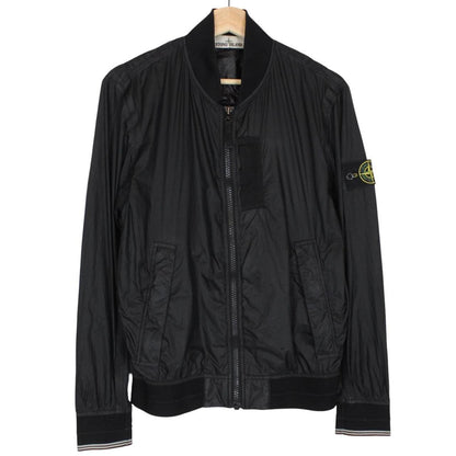 Stone Island SS 2015 Black Full Zip Nylon Bomber Jacket