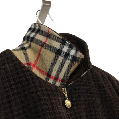 Vintage 90s Burberry Brown Wool Nova Check Lined Jacket