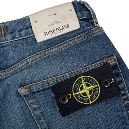 Stone Island AW 2019 Blue Slim Fit Denim Jeans