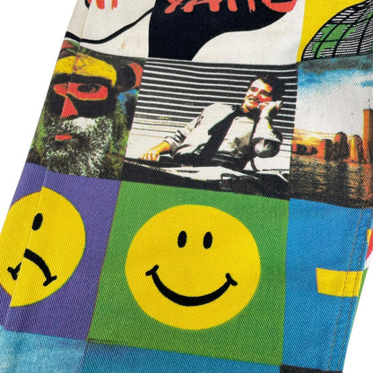 Vintage 90s Moschino Multicoloured Opposites Ying Yang Tapered Fit Jeans