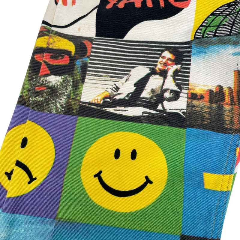 Vintage 90s Moschino Multicoloured Opposites Ying Yang Tapered Fit Jeans