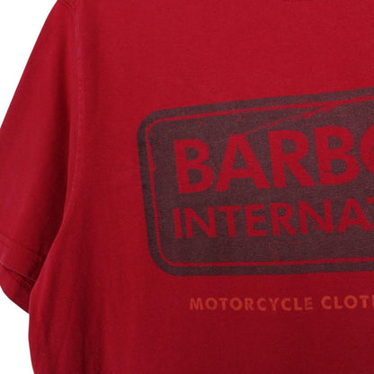 Barbour International Red Short Sleeve Logo Print T-Shirt