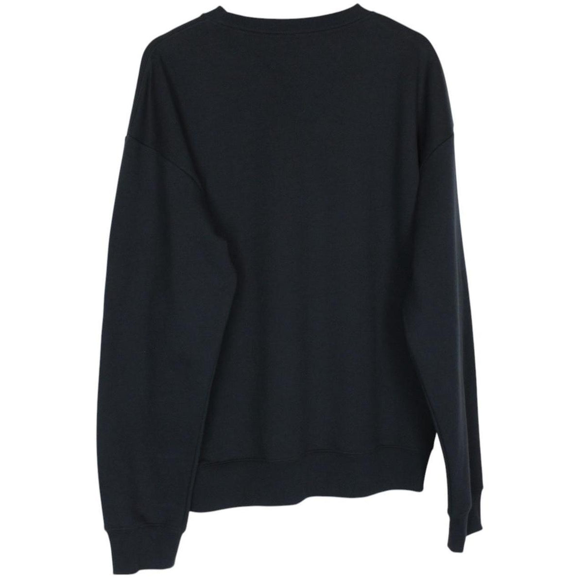 Dior navy blue sweatshirt featuring embroidered CD icon logo on cotton material.