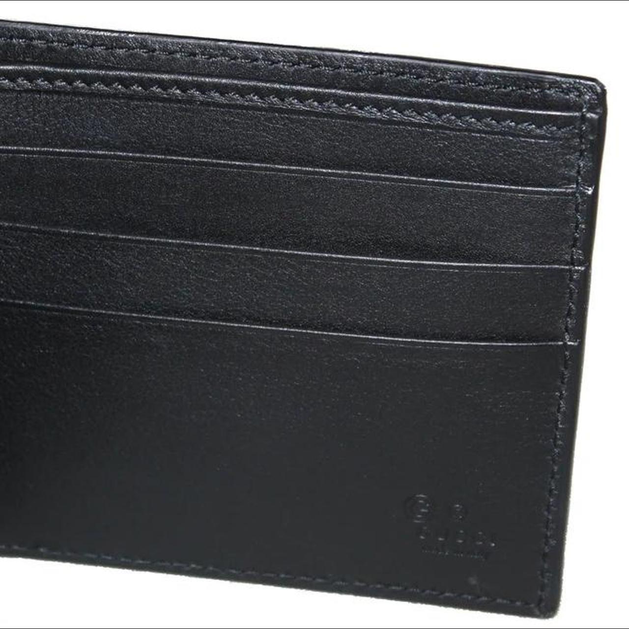 Gucci Black Leather Microguccisima Monogram Wallet