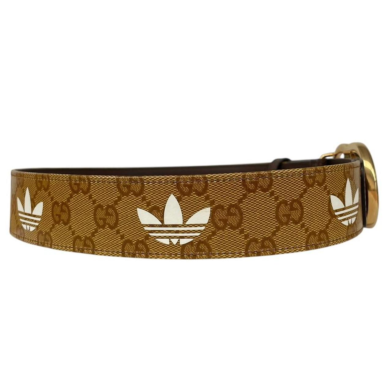 Gucci x Adidas GG Marmont Supreme Leather Belt with GG Buckle