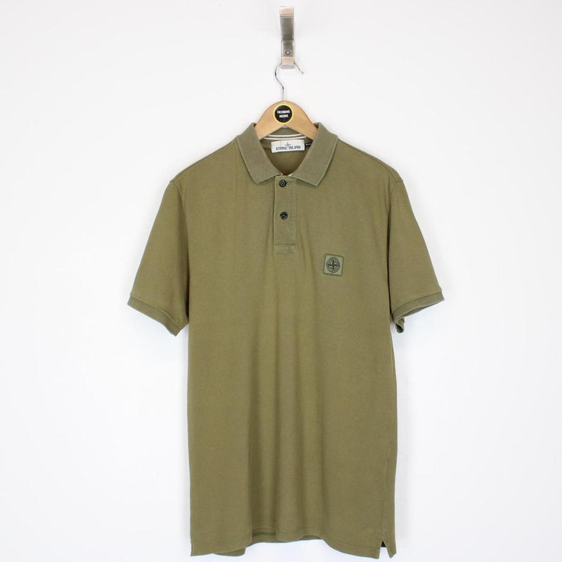 Stone Island SS 2017 Green Short Sleeve Compass Polo Shirt