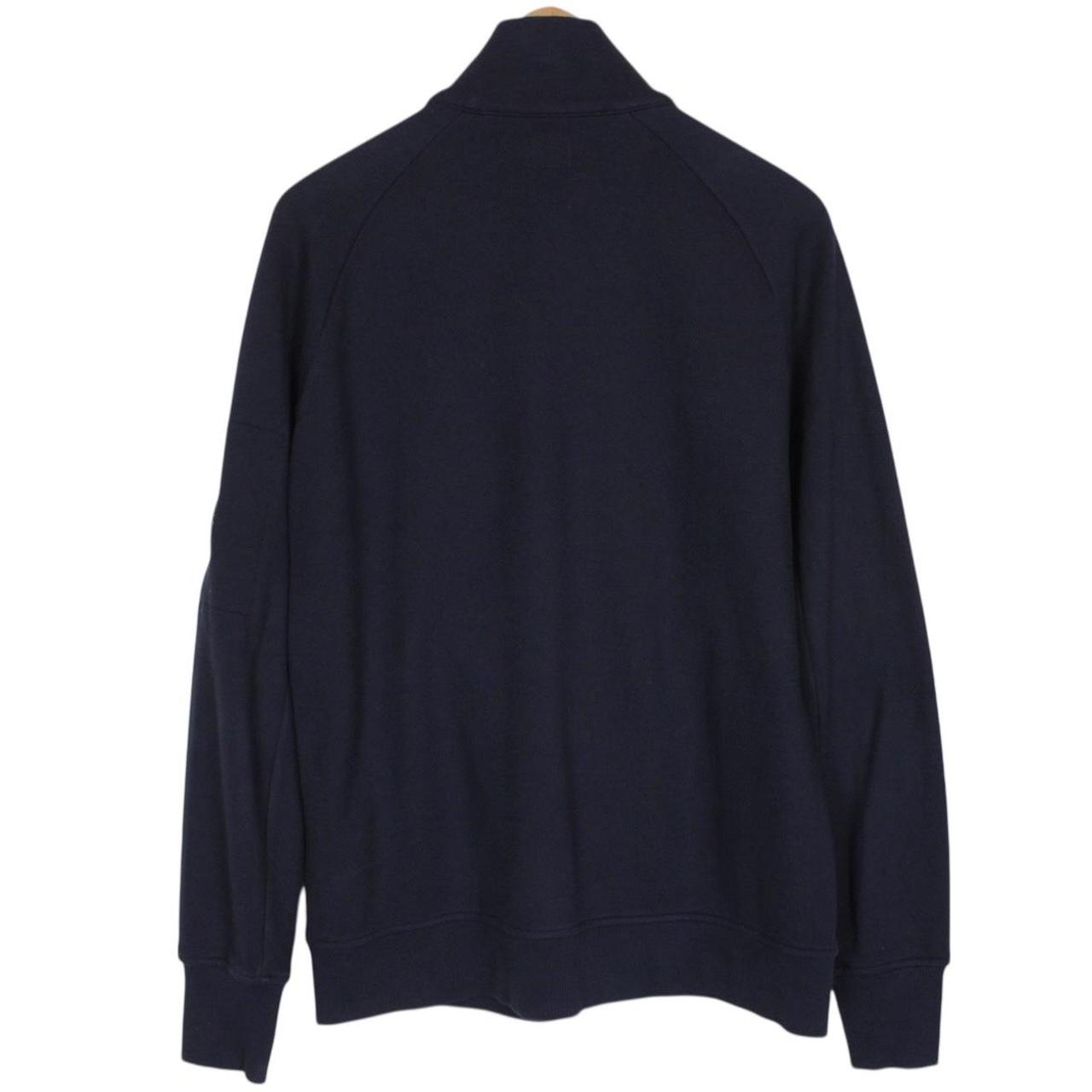 CP Company Navy Blue 1/4 Zip Lens Sweatshirt Jumper