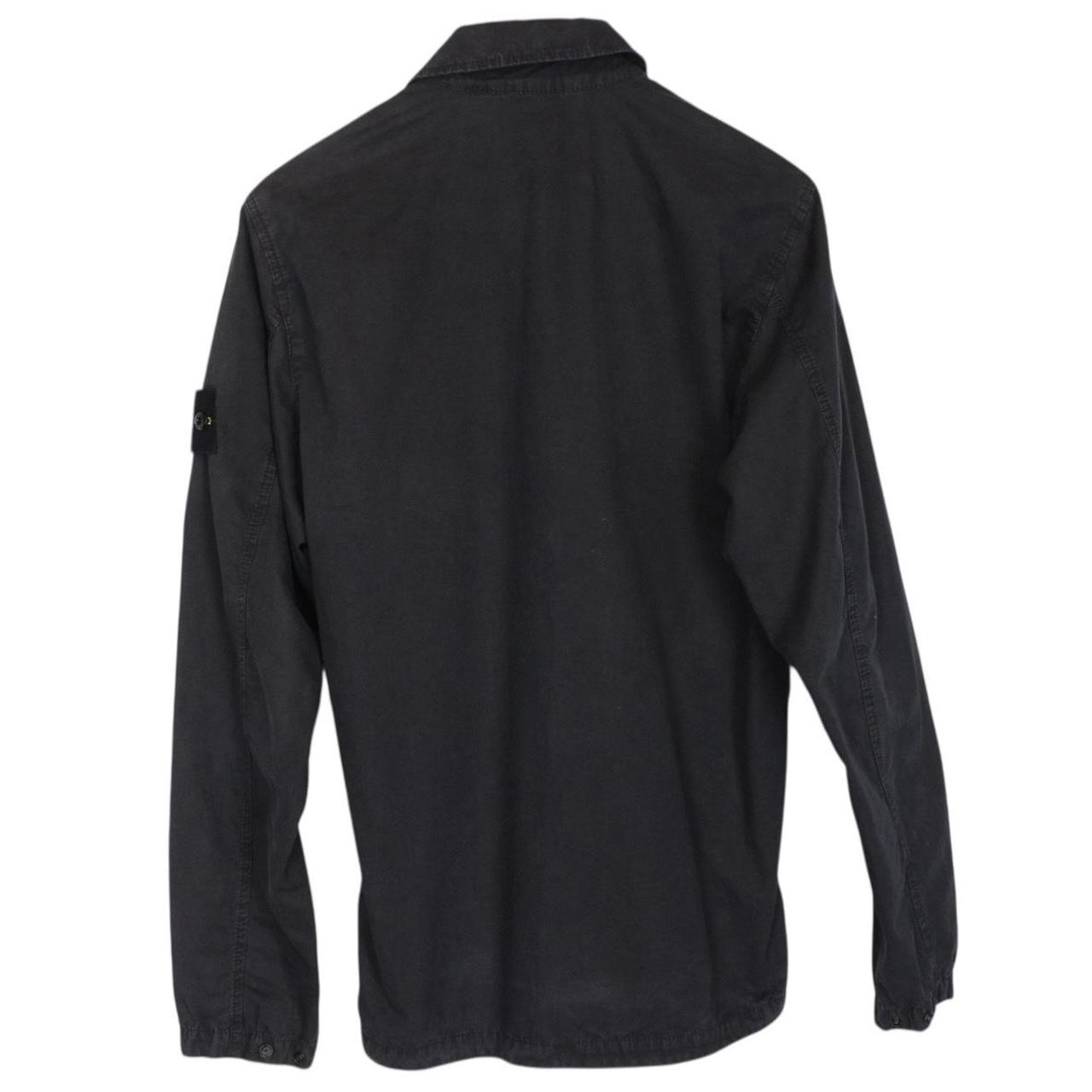 Stone Island AW 2022 Black Full Zip Cotton Overshirt Jacket
