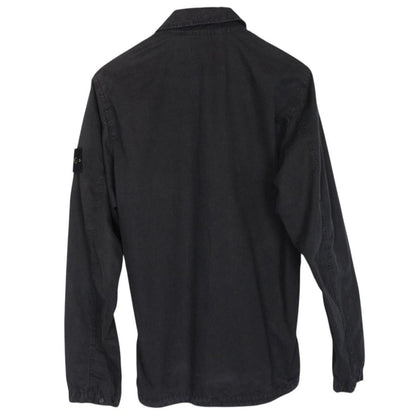 Stone Island AW 2022 Black Full Zip Cotton Overshirt Jacket