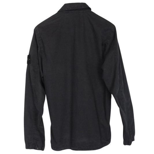Stone Island AW 2022 Black Full Zip Cotton Overshirt Jacket