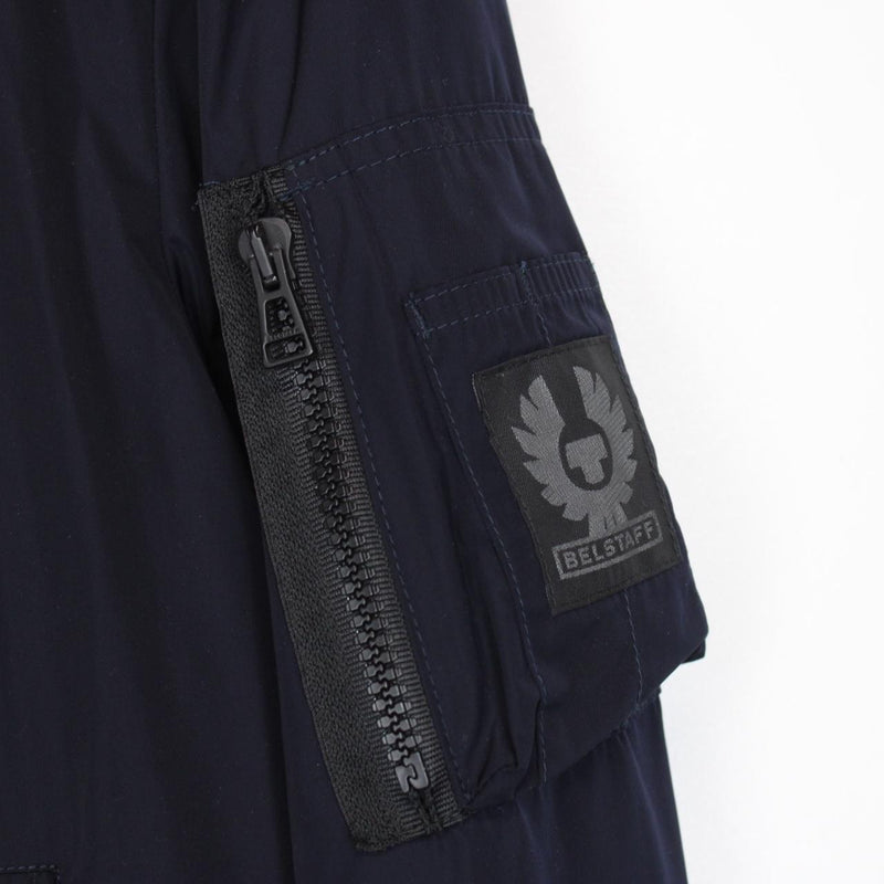 Belstaff Mallison Navy Blue Nylon Bomber Jacket