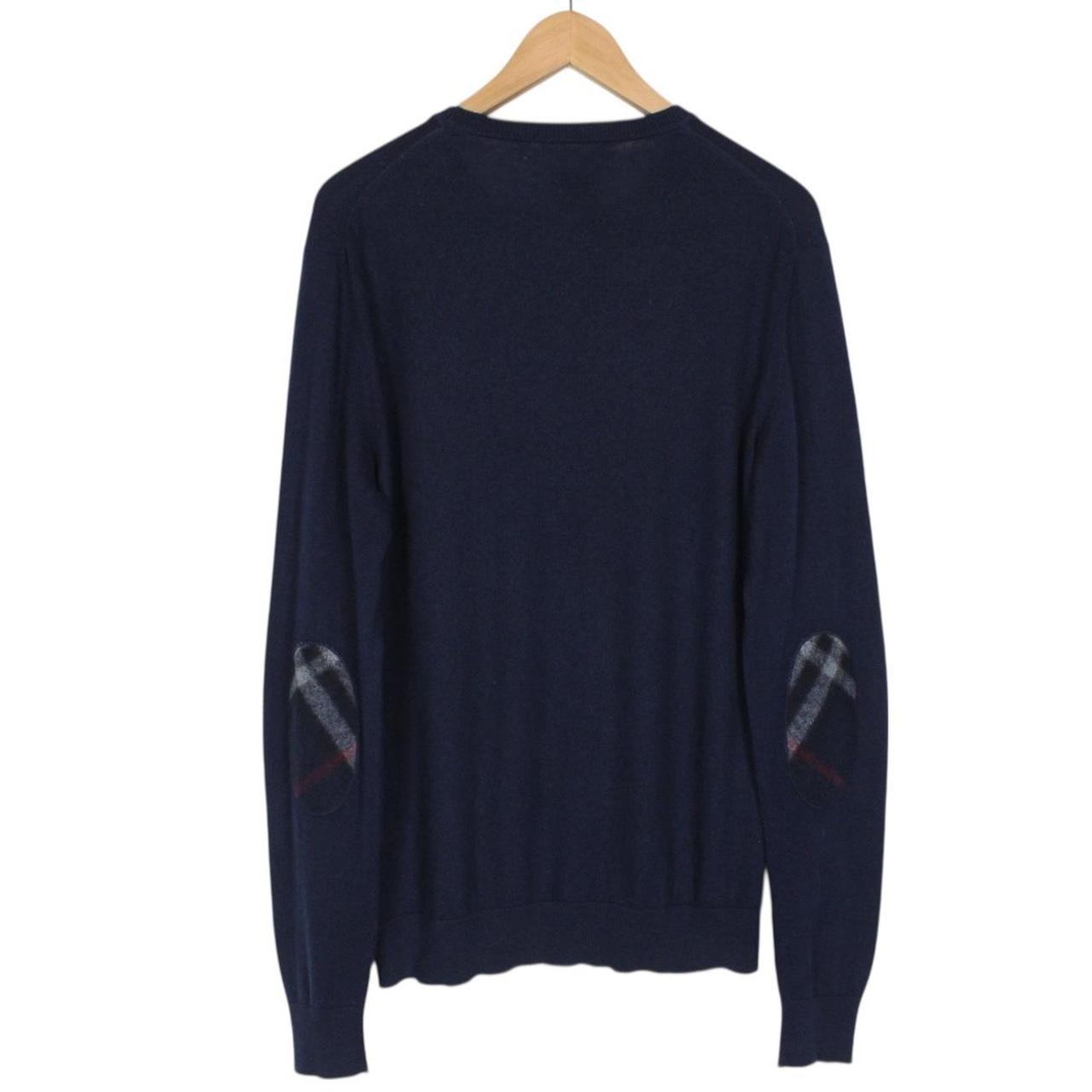Burberry Navy Blue Cotton/Cashmere Blend Knit Jumper