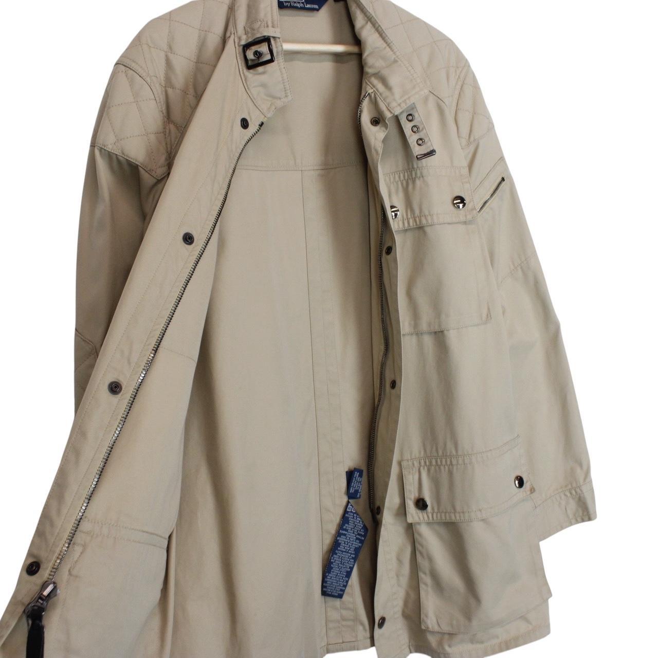 Vintage Polo Ralph Lauren Beige Full Zip Military Multi Pocket Jacket