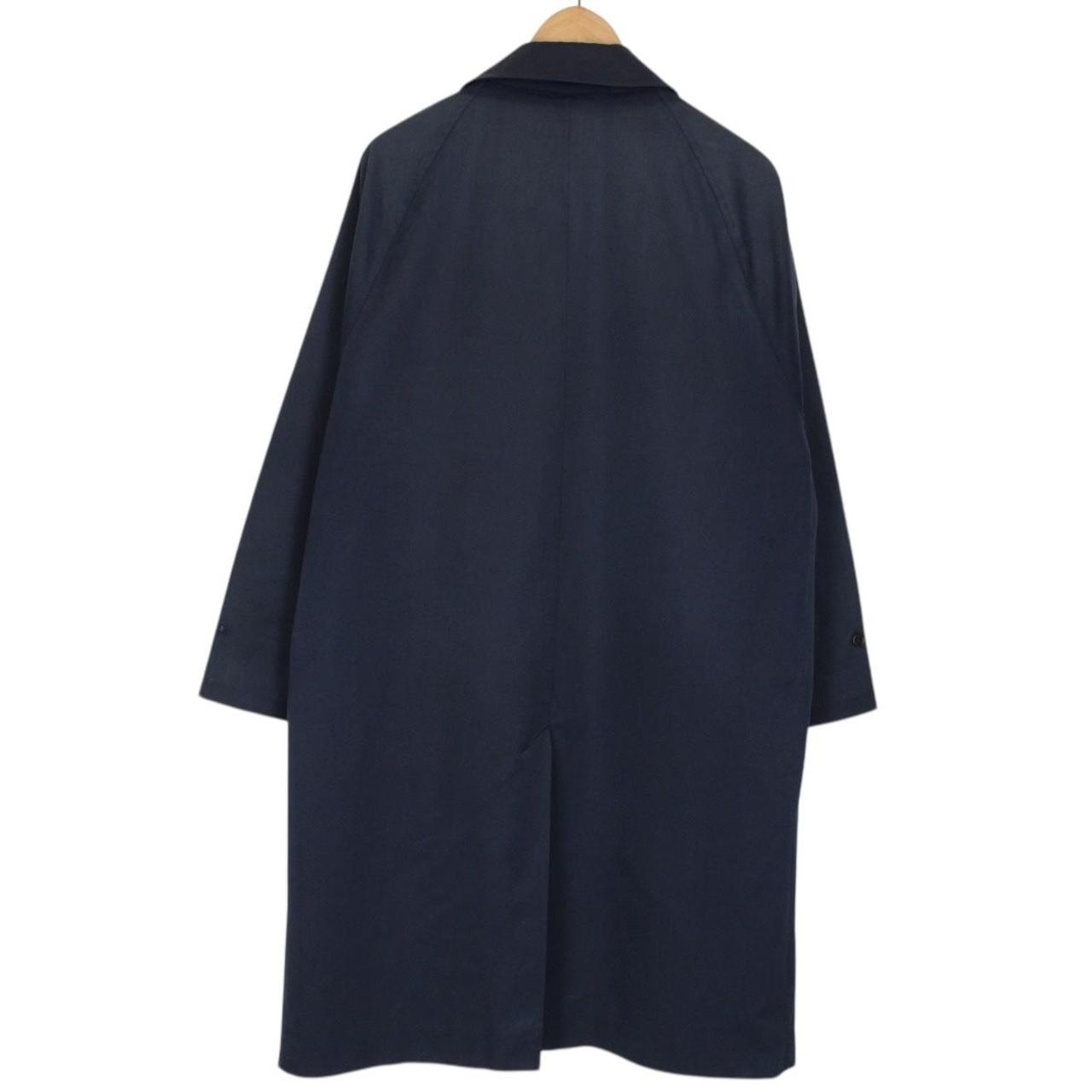Vintage 80s Burberry Navy Blue Single Breasted Trench Coat