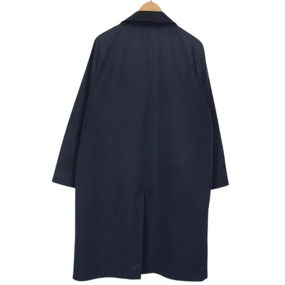Vintage 80s Burberry Navy Blue Single Breasted Trench Coat