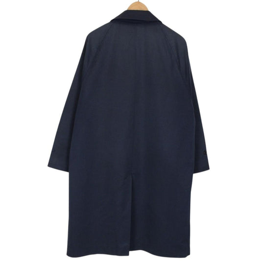 Vintage 80s Burberry Navy Blue Single Breasted Trench Coat