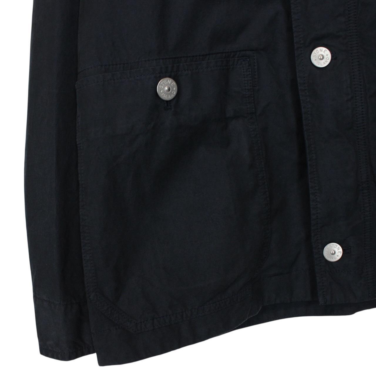 Stone Island SS 2023 Navy Blue Cupro Cotton Twill-TC Jacket