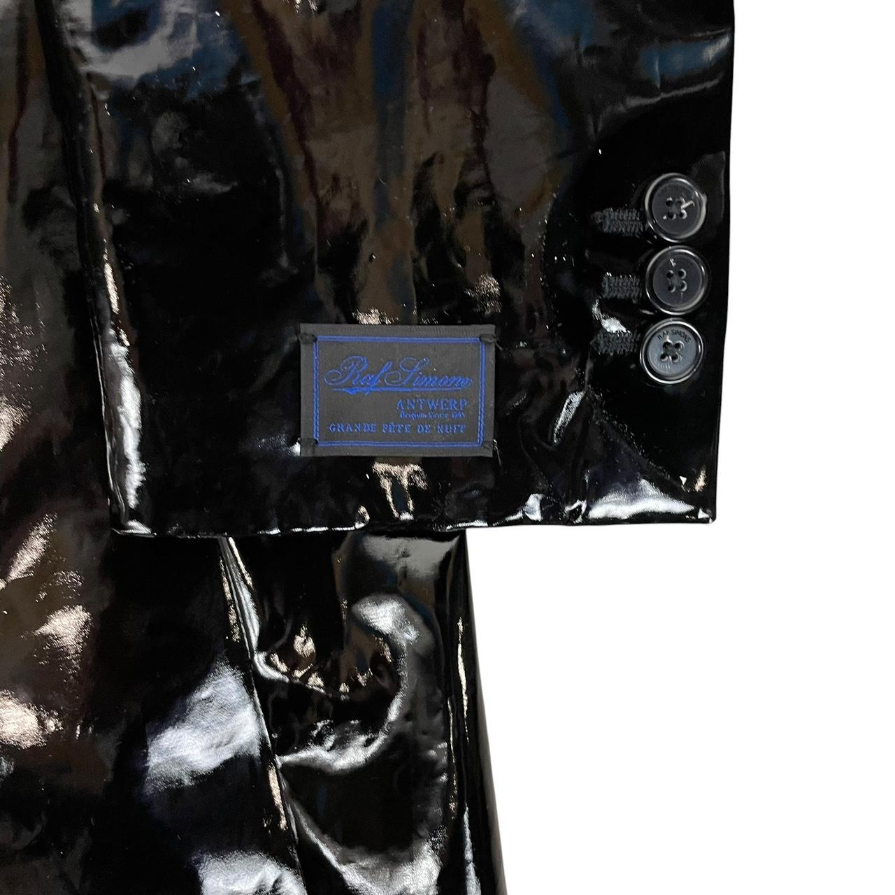 Raf Simons AW 22/23 Black PVC Coated Cotton Double Breasted Coat