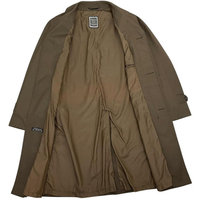 Vintage 90s Christian Dior Brown Cotton Blend Overcoat