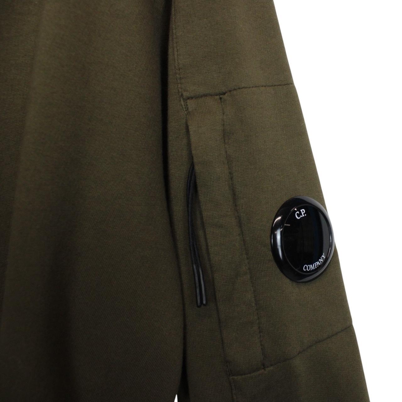 CP Company Khaki Green Goggle Lens Cotton Sweatshirt Jumper