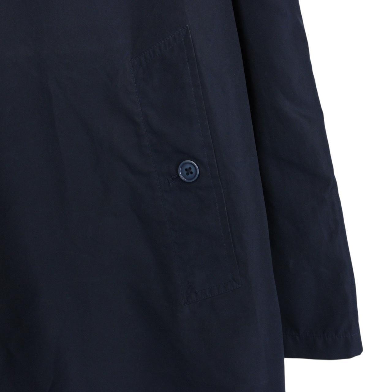 Burberry London Navy Blue Single Breasted Trench Coat