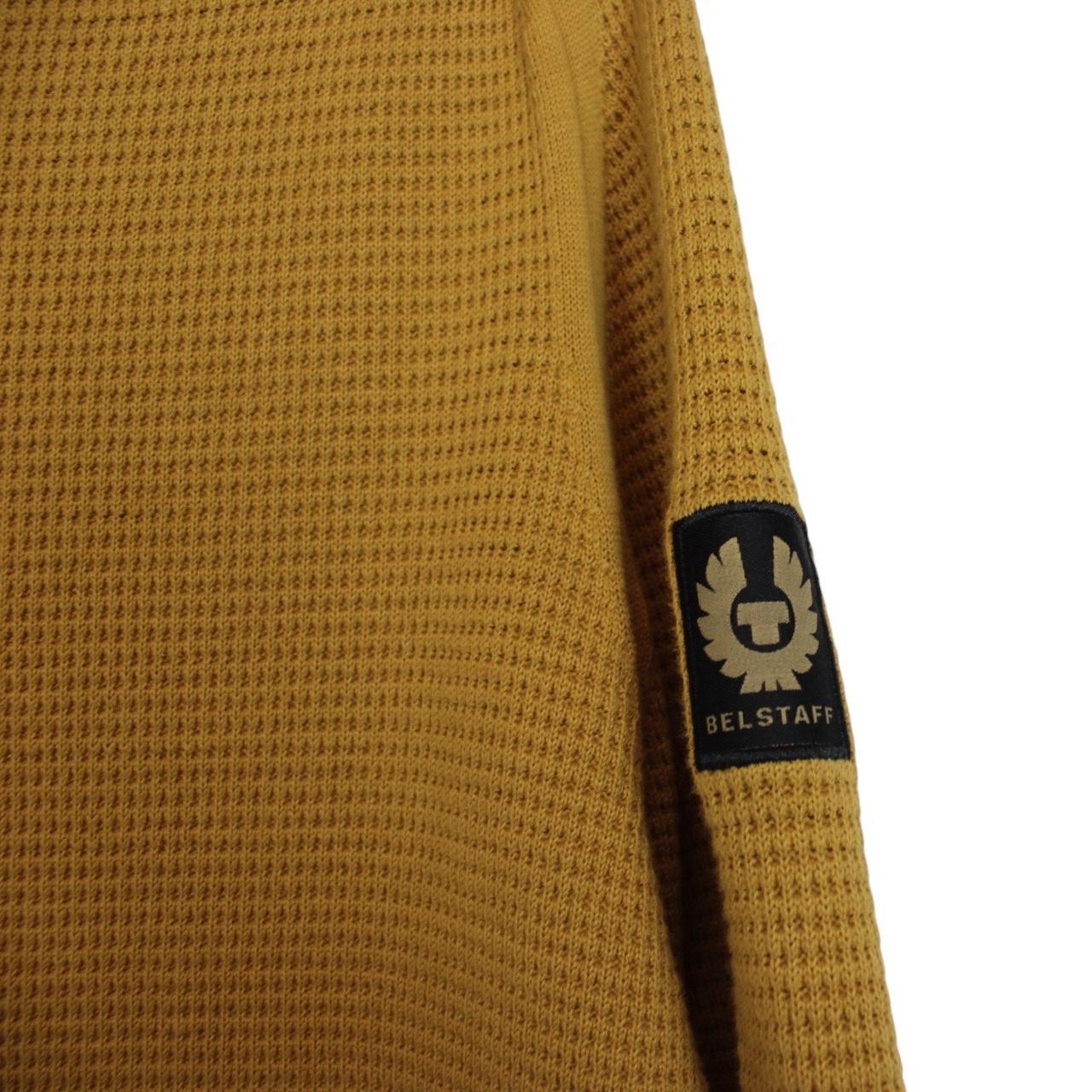 Belstaff Cole Glaze Yellow 1/4 Zip Cotton Knit Jumper