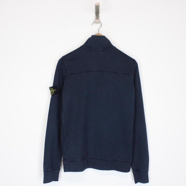 Stone Island SS 2015 Navy Blue 1/4 Zip Cotton Sweatshirt Jumper