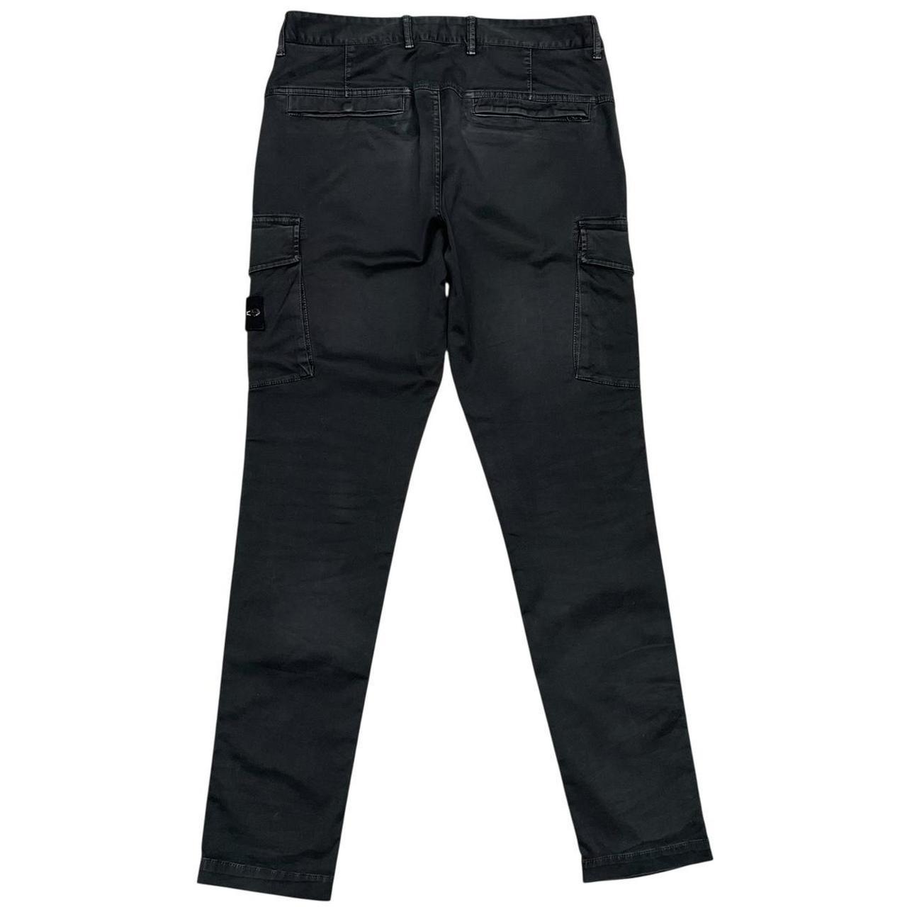 Stone Island AW 2021 Black Slim Fit Cargo Trousers