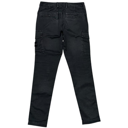 Stone Island AW 2021 Black Slim Fit Cargo Trousers