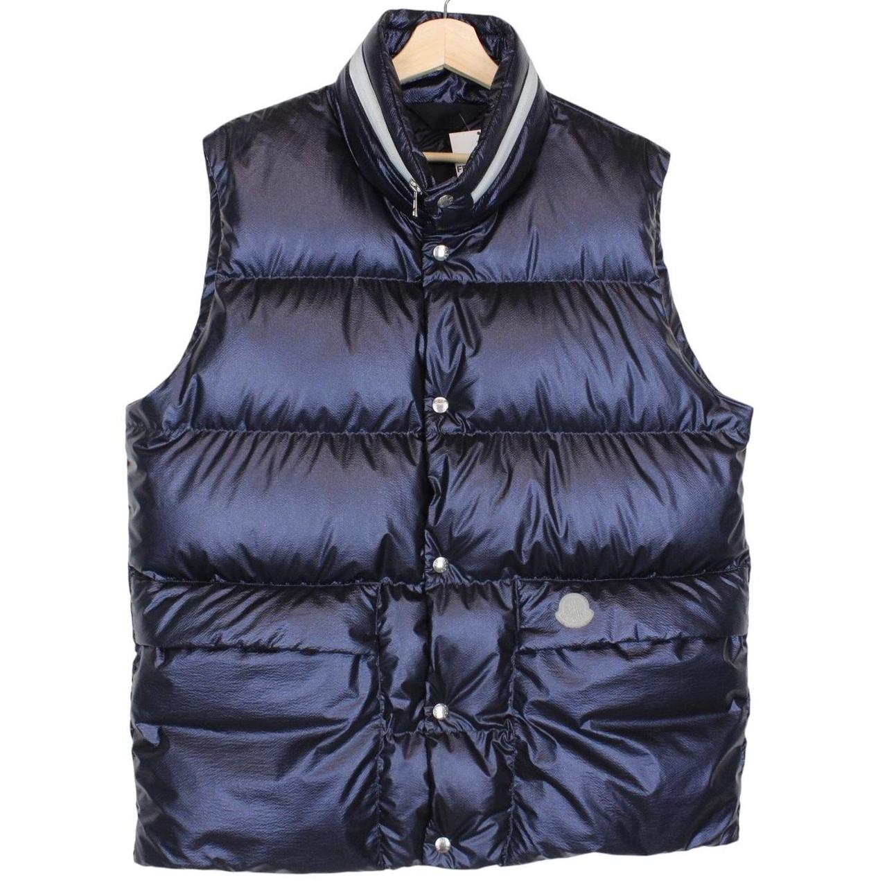 Moncler 2 Genius 1952 Metallic Navy Blue Idir Down Gilet / Bodywarmer