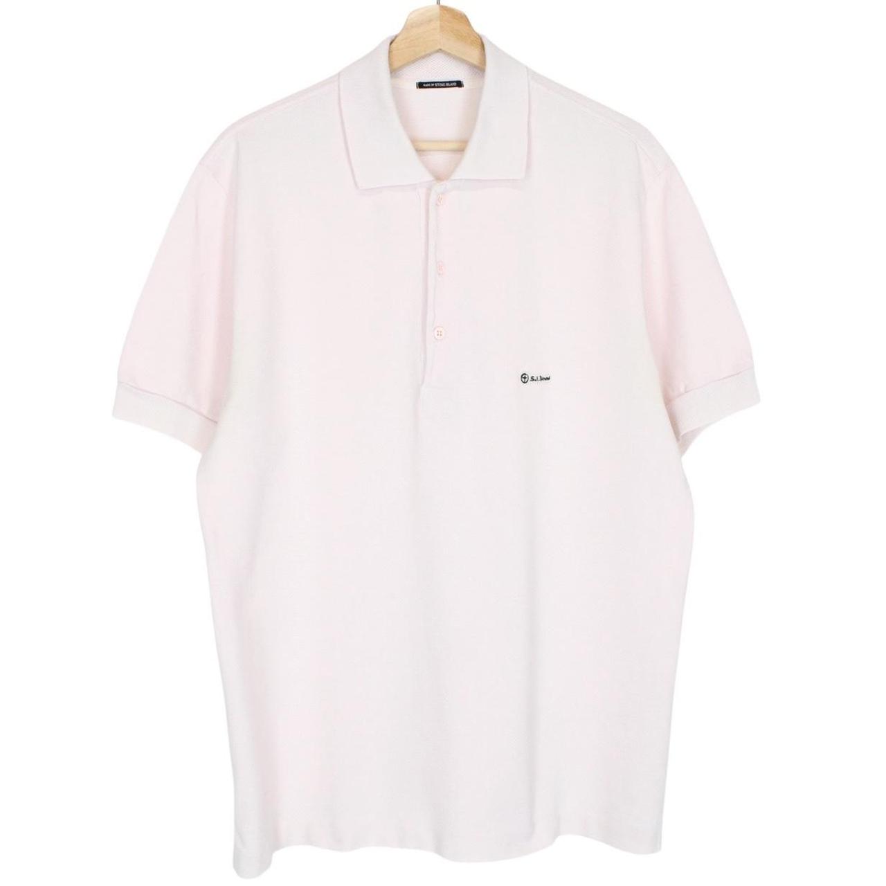 Vintage Stone Island Denims Pink Short Sleeve Polo Shirt