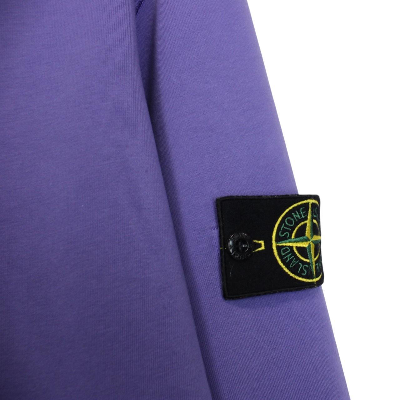 Stone Island SS 2024 Purple Cotton Hoodie Jumper