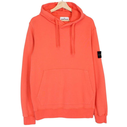 Stone Island SS 2020 Orange Cotton Hoodie Jumper
