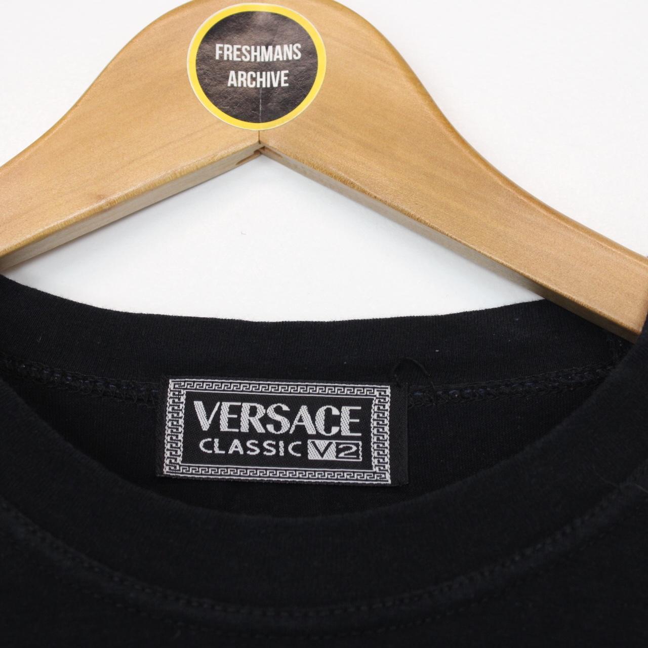 Vintage 90s Versace Classic Black Short Sleeve Cotton T-Shirt