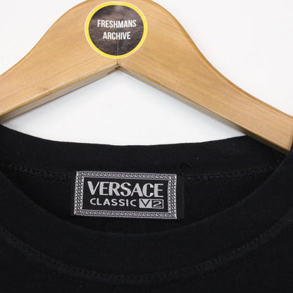 Vintage 90s Versace Classic Black Short Sleeve Cotton T-Shirt