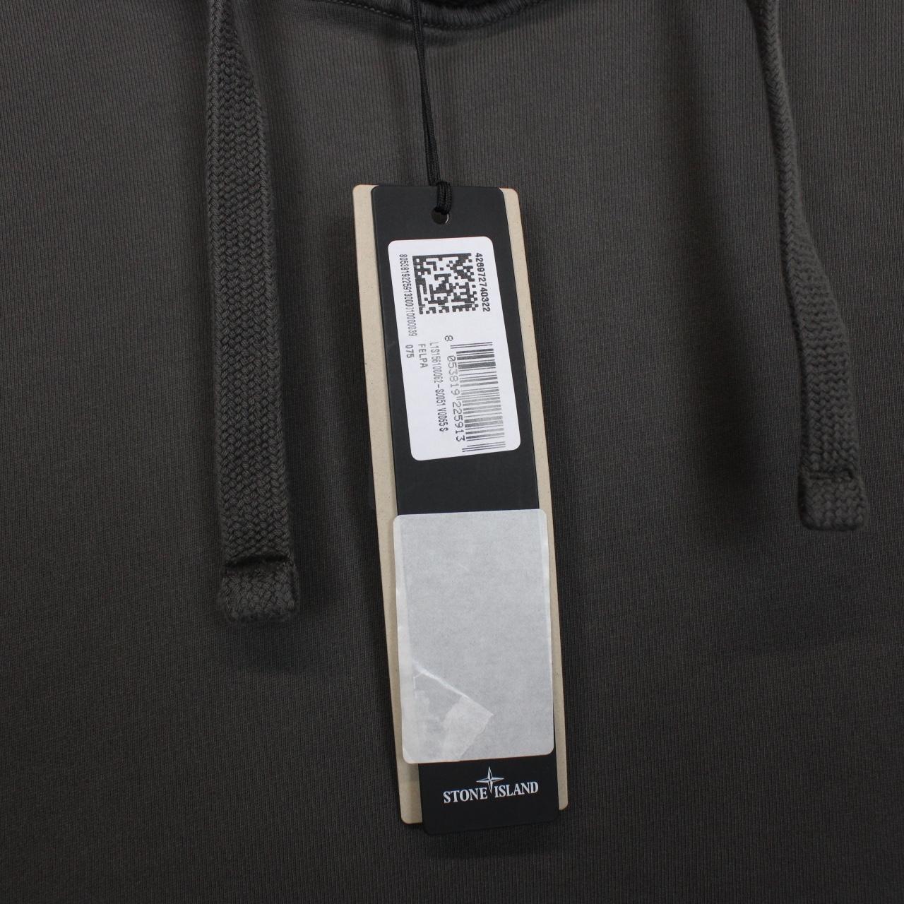 Stone Island Lead Grey Cotton Hoodie Jumper