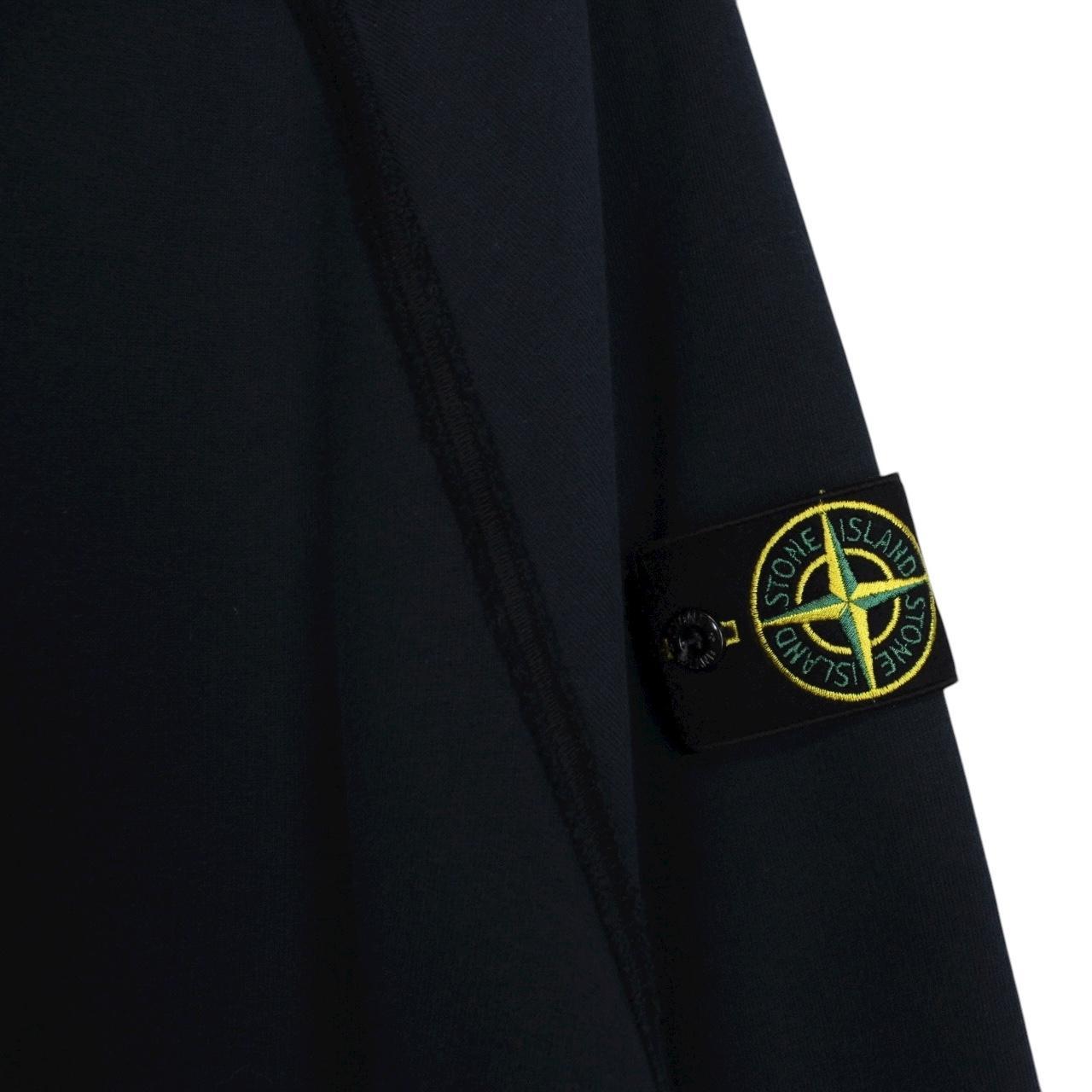 Stone Island Navy Blue Crew Neck Cotton Sweatshirt Jumper