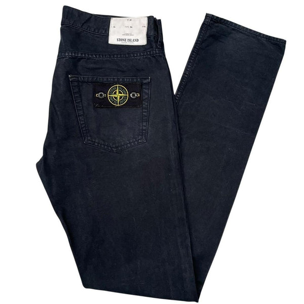 Stone Island AW 2014 Black Slim Fit Cotton Trousers